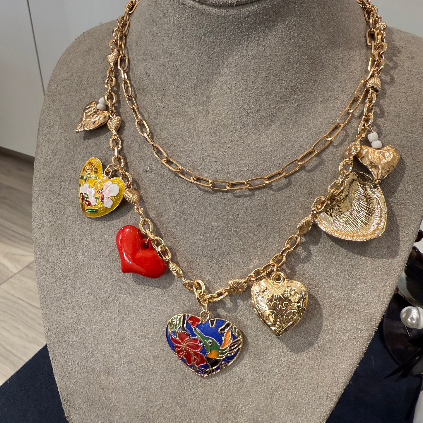 Lover's necklace Cloisonné