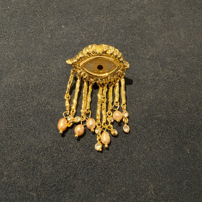 Eye tassel ring Cloisonné