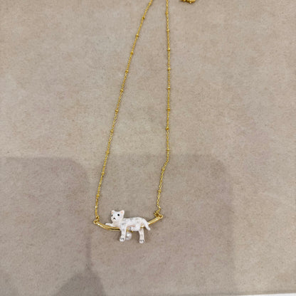 White Cat Necklace