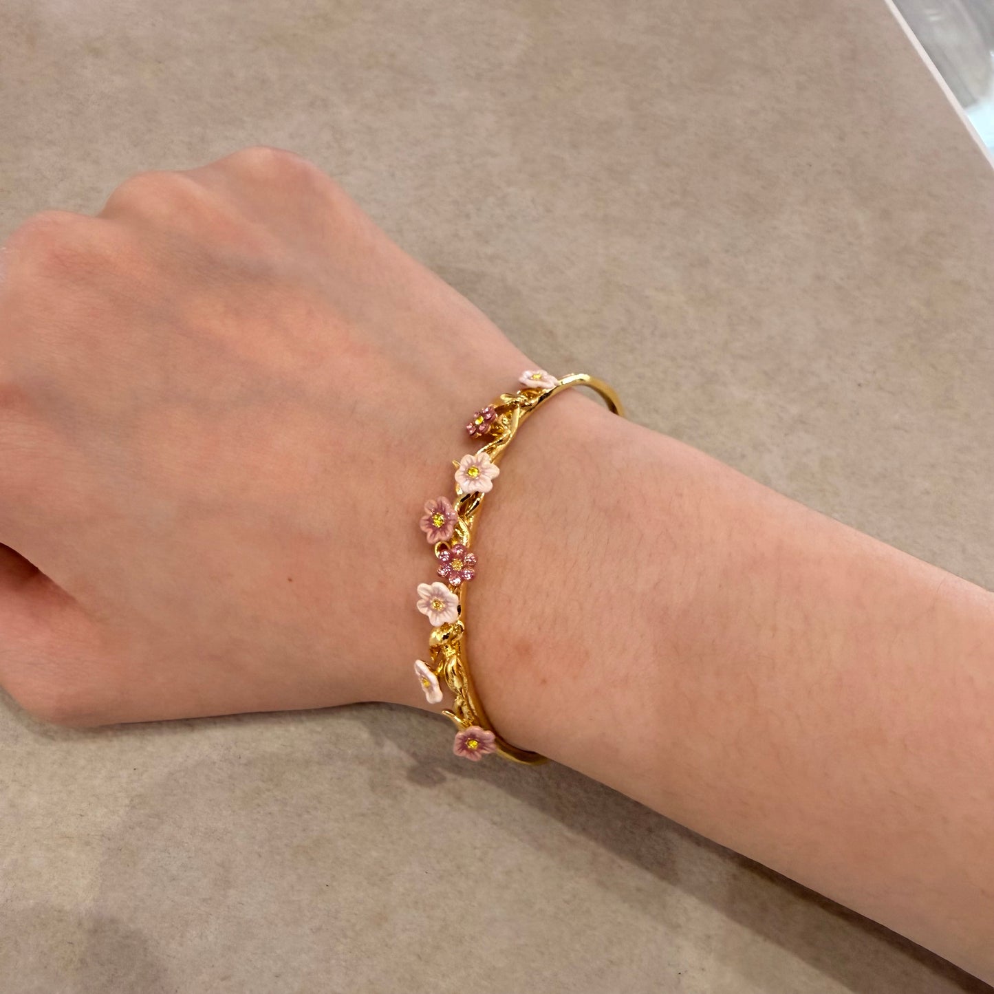 Blossom Branch Adjustable Bangle