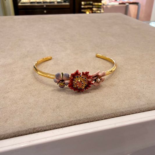 Poppy & Pastel Floral Bangle