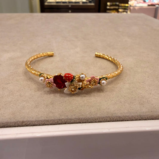 Strawberry & Ruby Garden Bangle