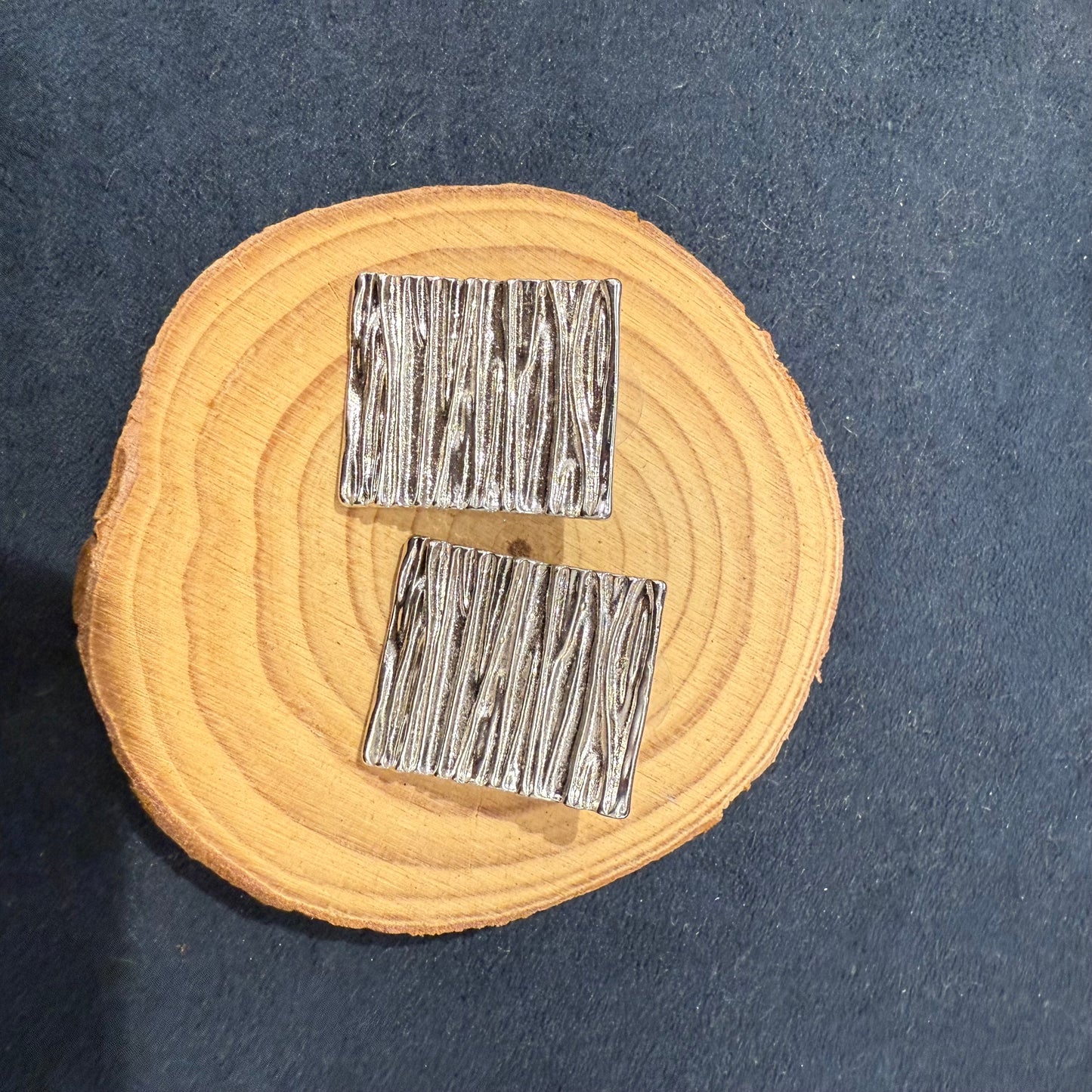 Square shaped earrings Cloisonné