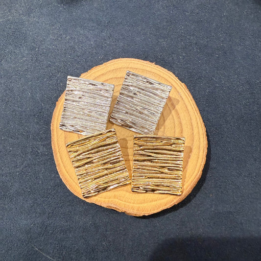 Square shaped earrings Cloisonné