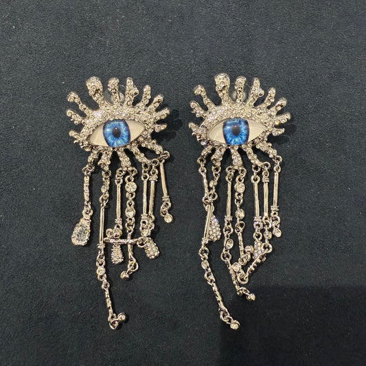 Tassel earrings Cloisonné