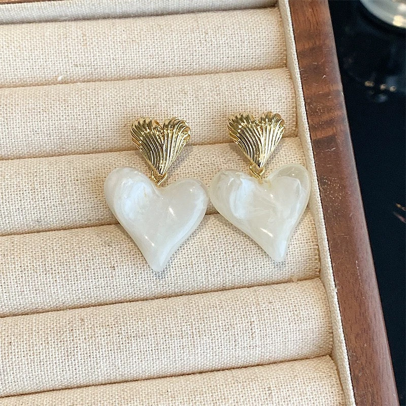 Twin hearts Cloisonné