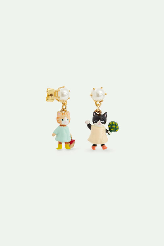 Kitten Dangle Earrings Les Néréides