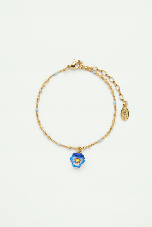 Bracelet with Pansy Pendant Les Néréides
